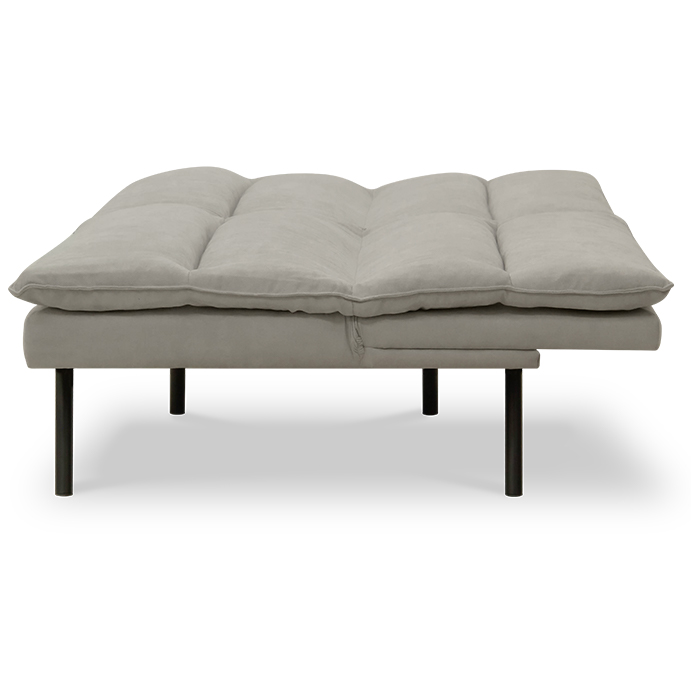 Futon Tela Gris Claro Elom | Sofá Cama y Futones | salas